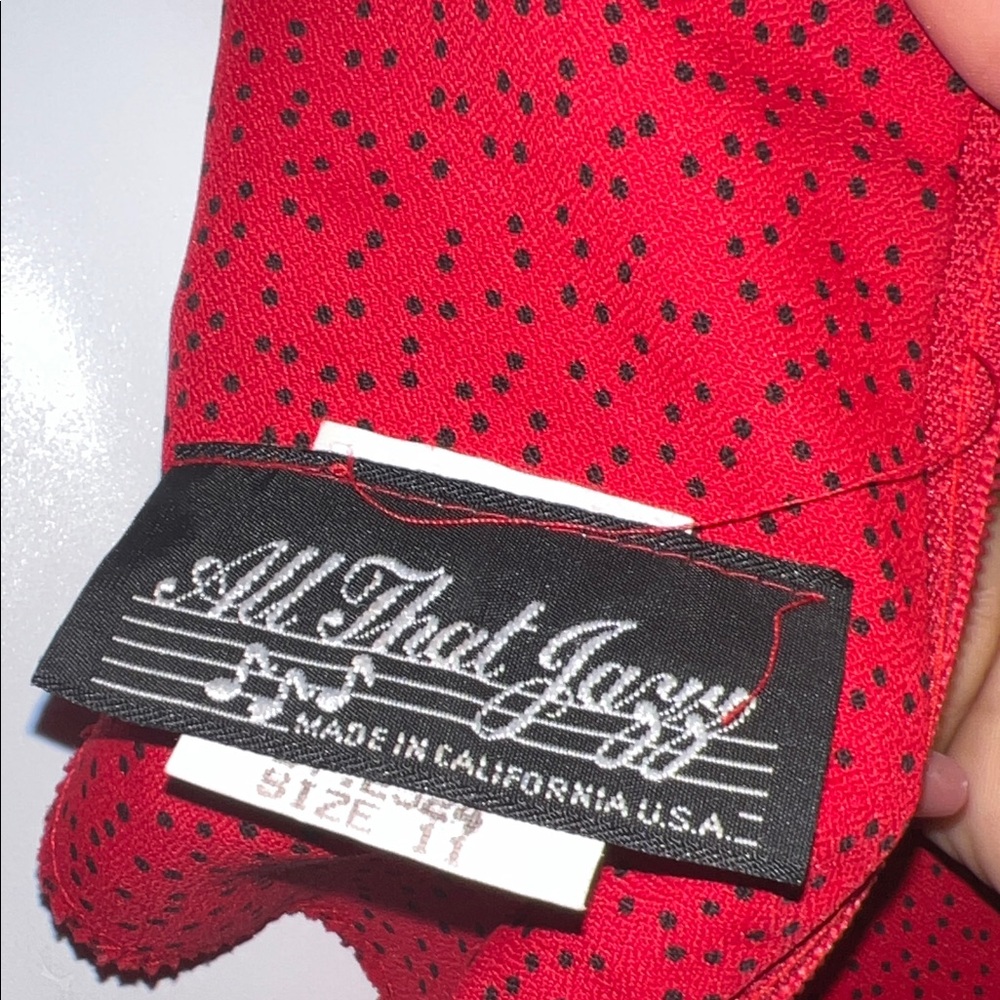All That Jazz Red Dress with Black Dots - Picture 3 of 6